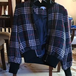 Plaid Bomber Jacket